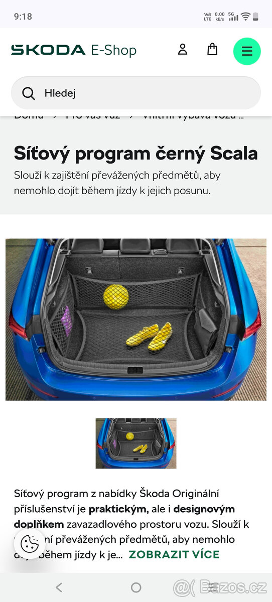 Škoda Scala - síť do kufru - 3