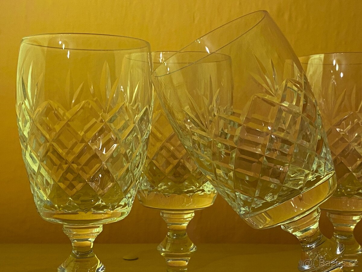 Sada 4x bohatě broušených sklenic - 3