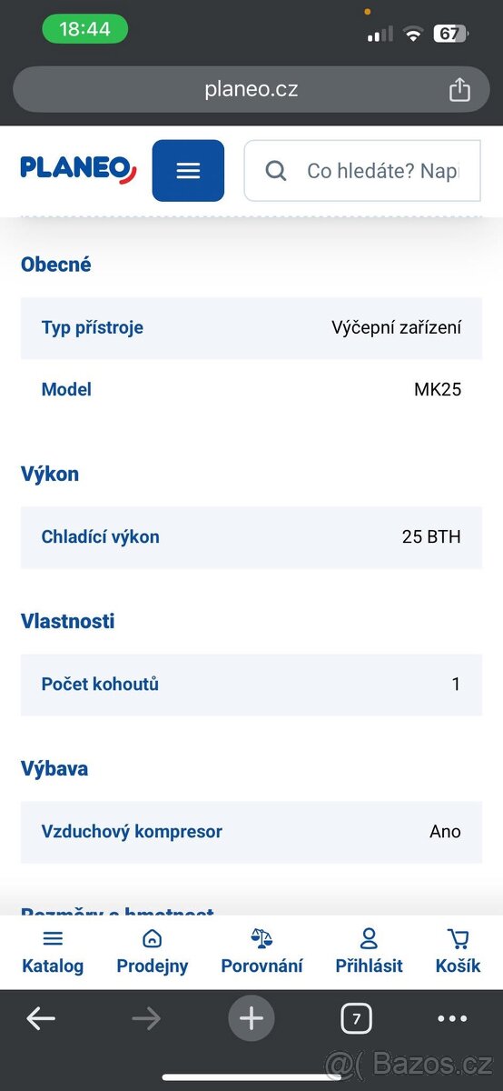 Výčepní zařízení SINOP MK25 - 3