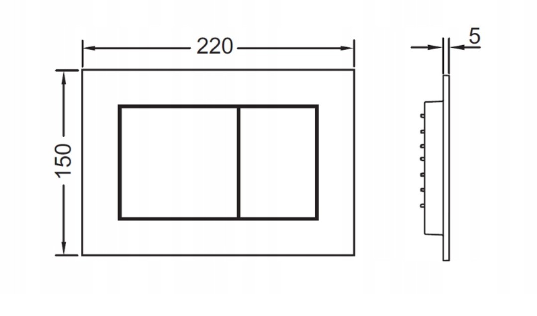 Splachovací tlačítko pro rám TECEnow černá matná Tece - 3