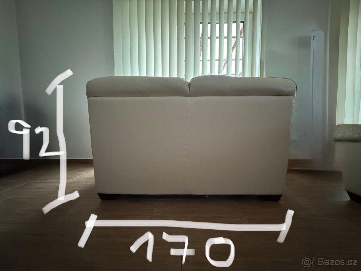 Kožená sedací souprava 3+2 - 3