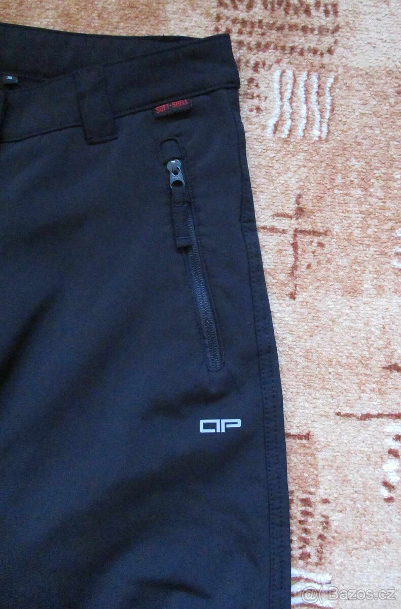 Zimní softshellové kalhoty černé kratší délka M 38 - 3