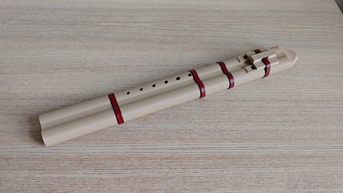 Dvojitá indiánská flétna - 3D tisk - 3