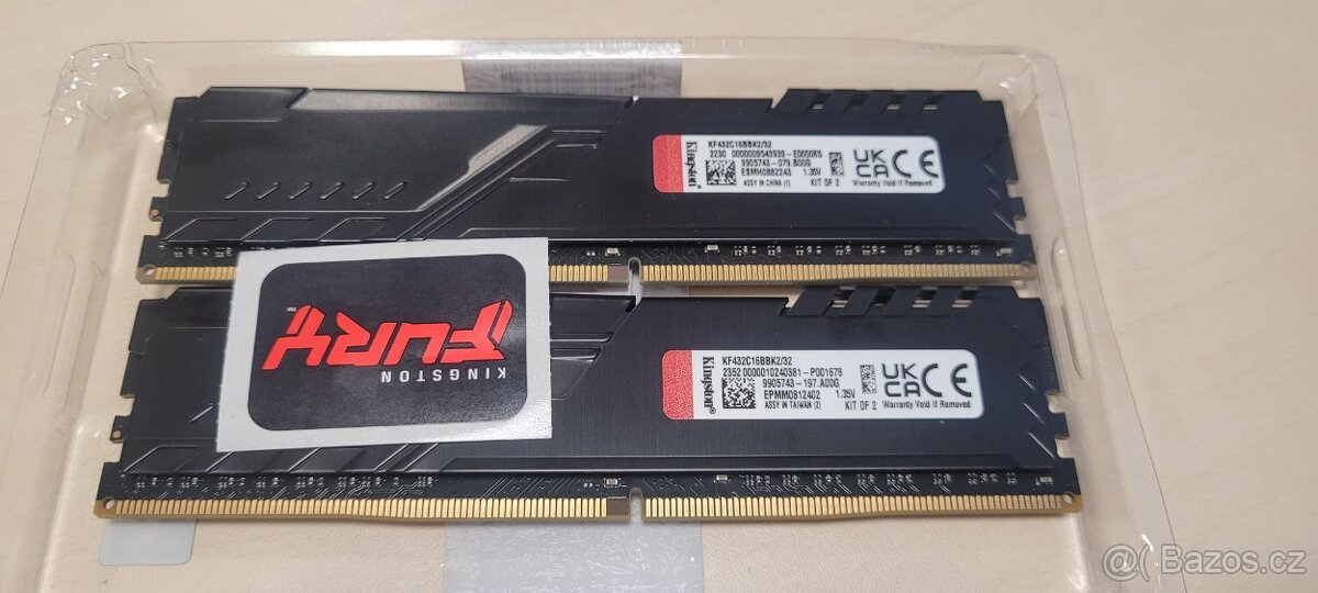 Kingston FURY Beast Black 32 GB (2×16 GB) DDR4 3200 MHz CL16 - 3