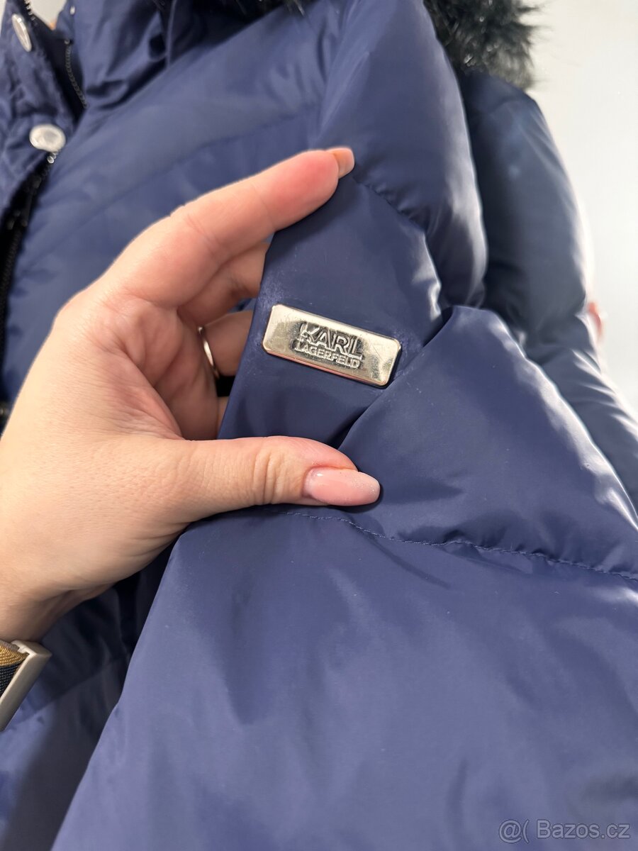 Krasný pěřový kabát Karl Lagerfeld - 3