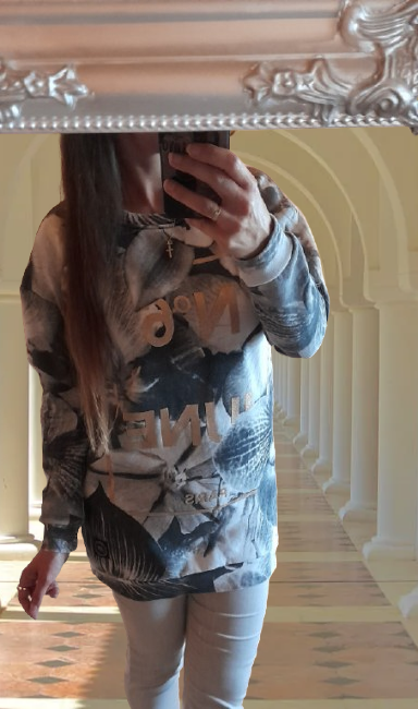 Sixth June Paris mikina s orchidejemi - 3