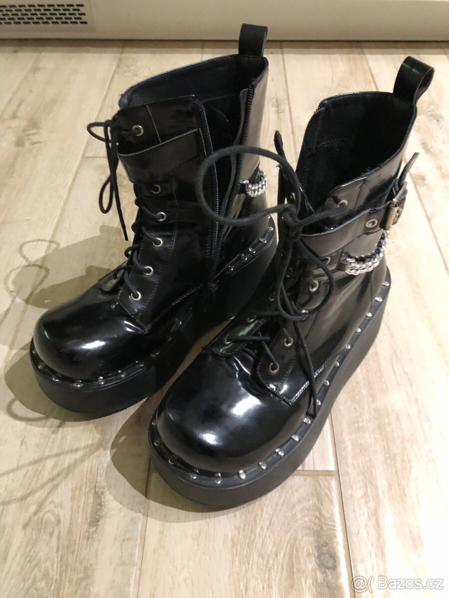 Goth punk boty na platforme 39,5 - 3