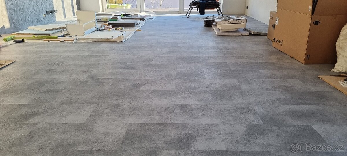 Prodám luxusní vinylovou SPC podlahu imitace betonu - 3
