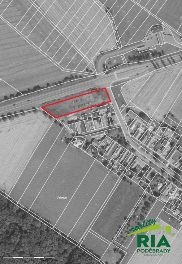 Kolaje 9km od Poděbrad - prodej komerčního pozemku 3.224m2 - 3