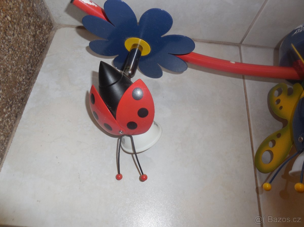 Dětský lustr 70 cm včelka, motýlek a beruška - 3