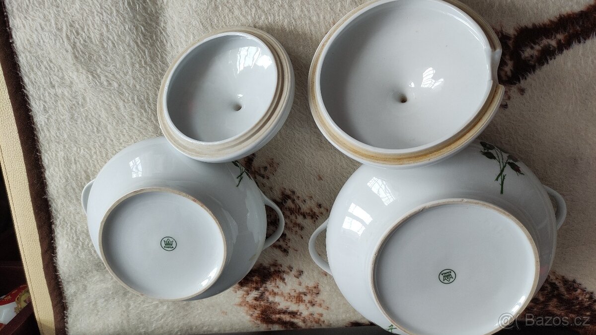 Mísa polévková - 2 ks - růže 3 + 1,2 litru Kahla - 3