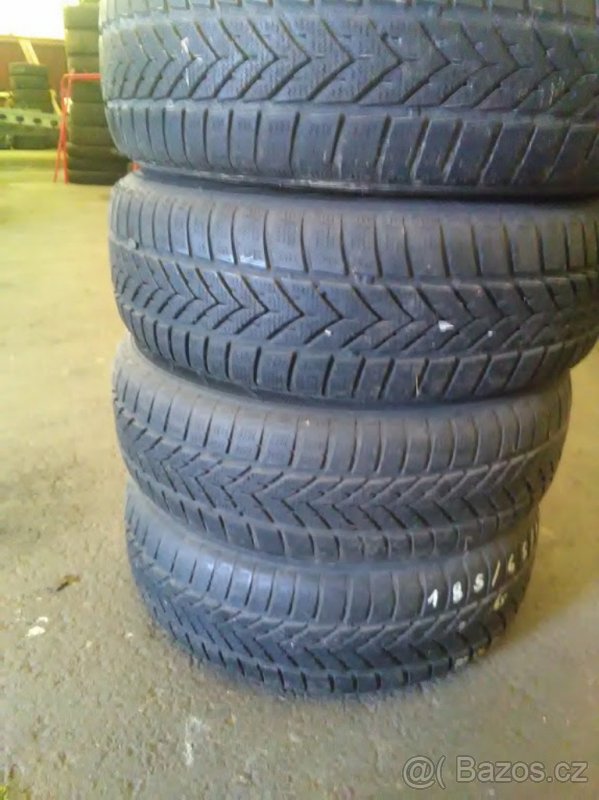 DISKY 4x108 PEUGEOT,FORD + PNEU ZIMNÍ 185/65/15 - 3