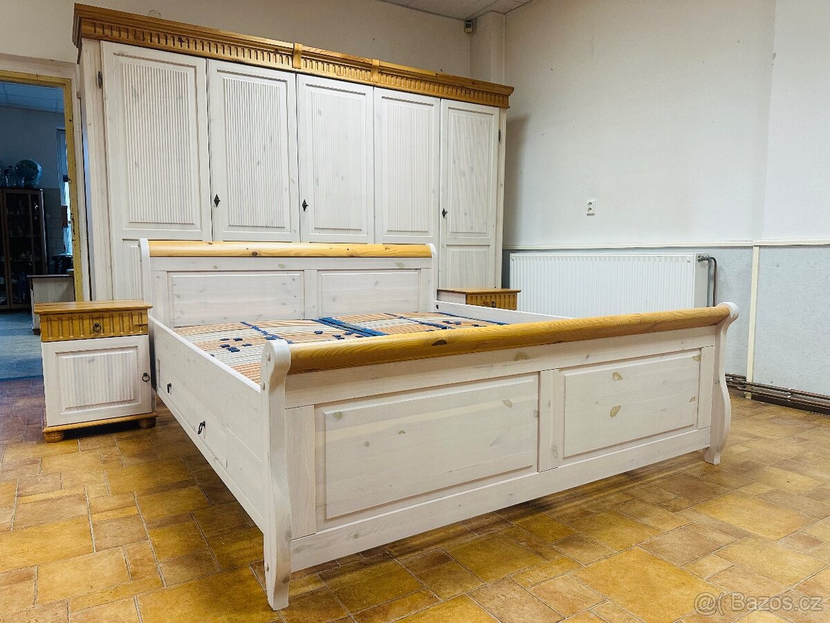 Celomasivní ložnice Gustav,velká skříň - 3