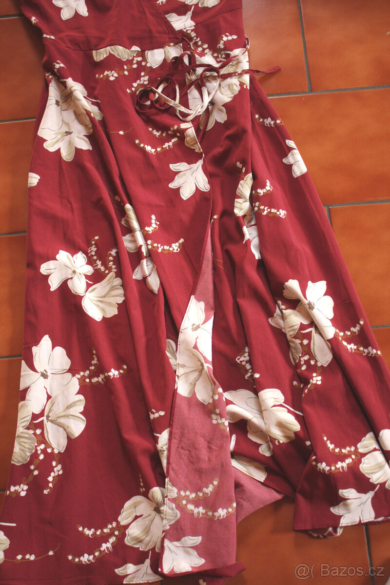 maxi zavinovací šaty vel.M - 3