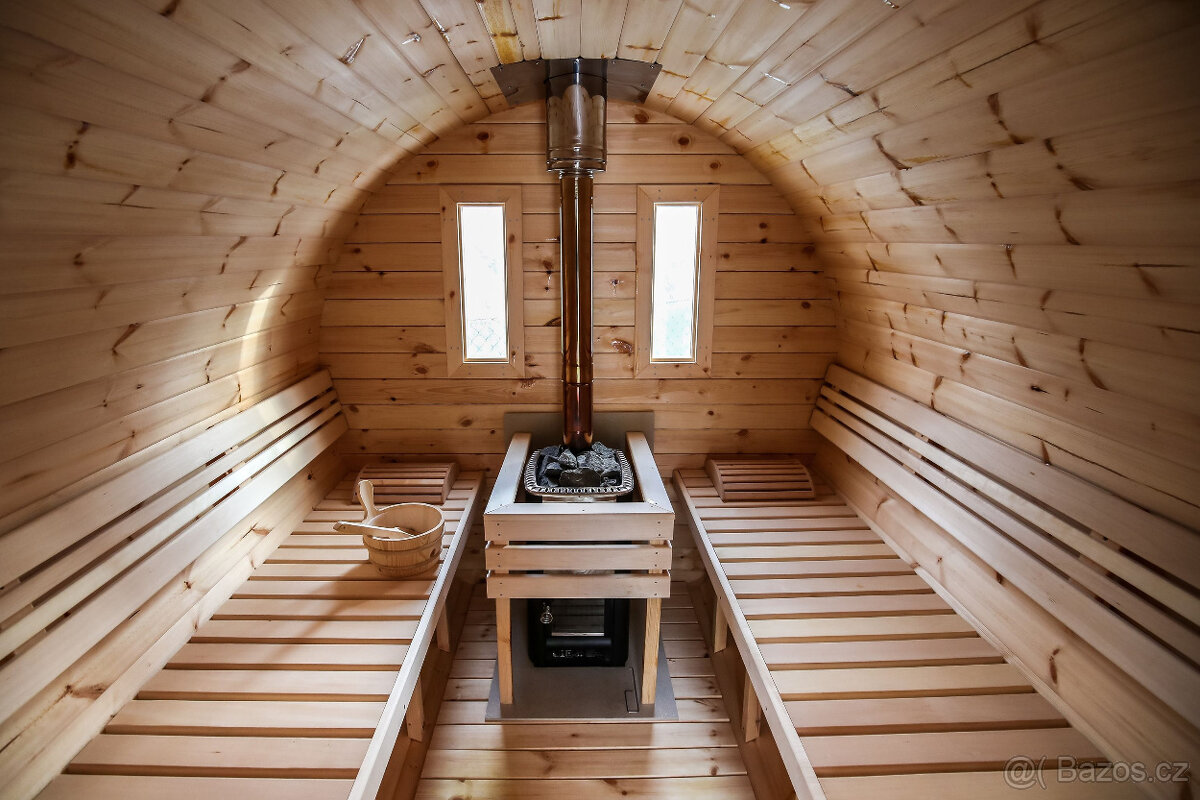 Sauna Marivox, venkovní finská sauna, barelová sauna - 3