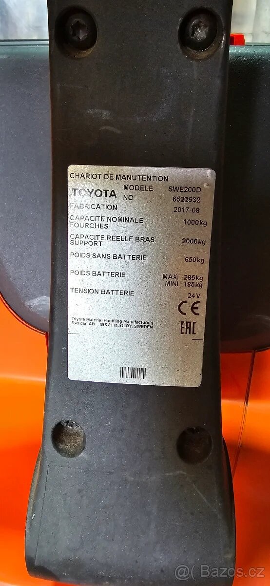 Toyota SWE 200D • 2017 • 2000/1200 kg • elektrický paletový - 3