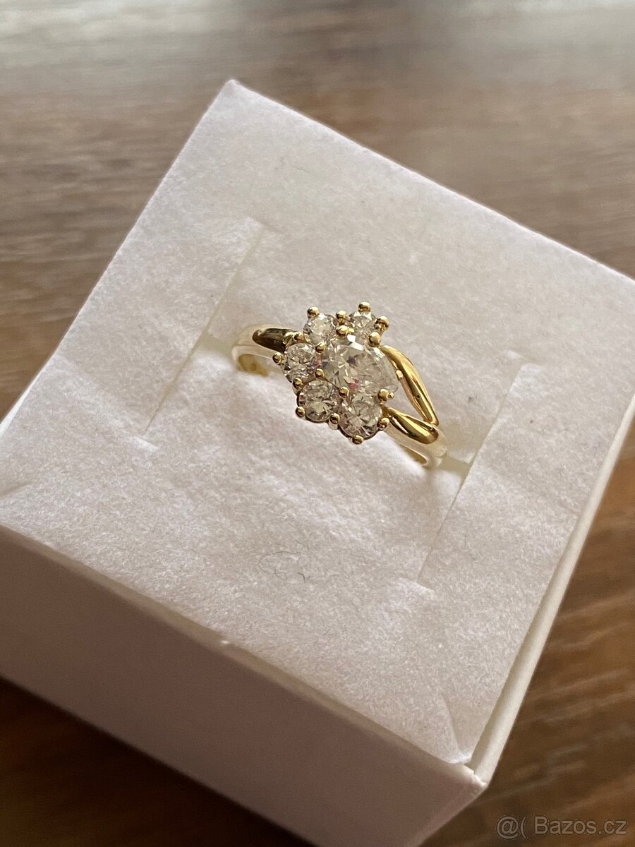 Zlatý dámský prsten - 3