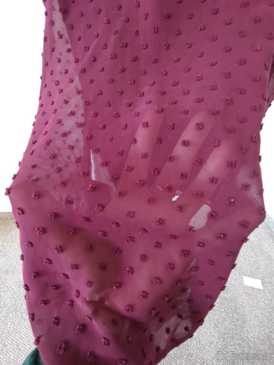 Krásná vínová halenka Clockhouse - 3