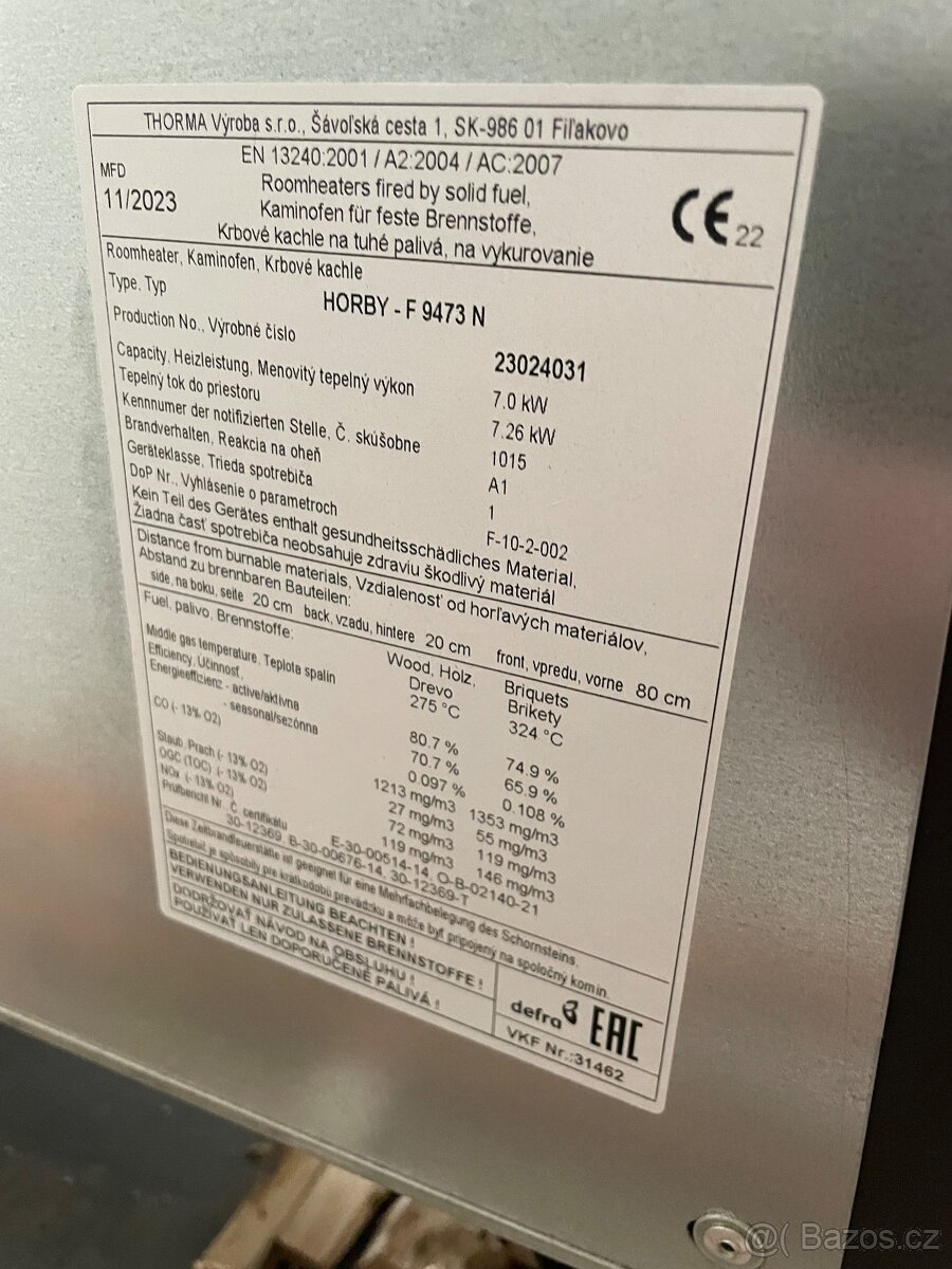 Thorma Horby 7kw krbová kamna - 3