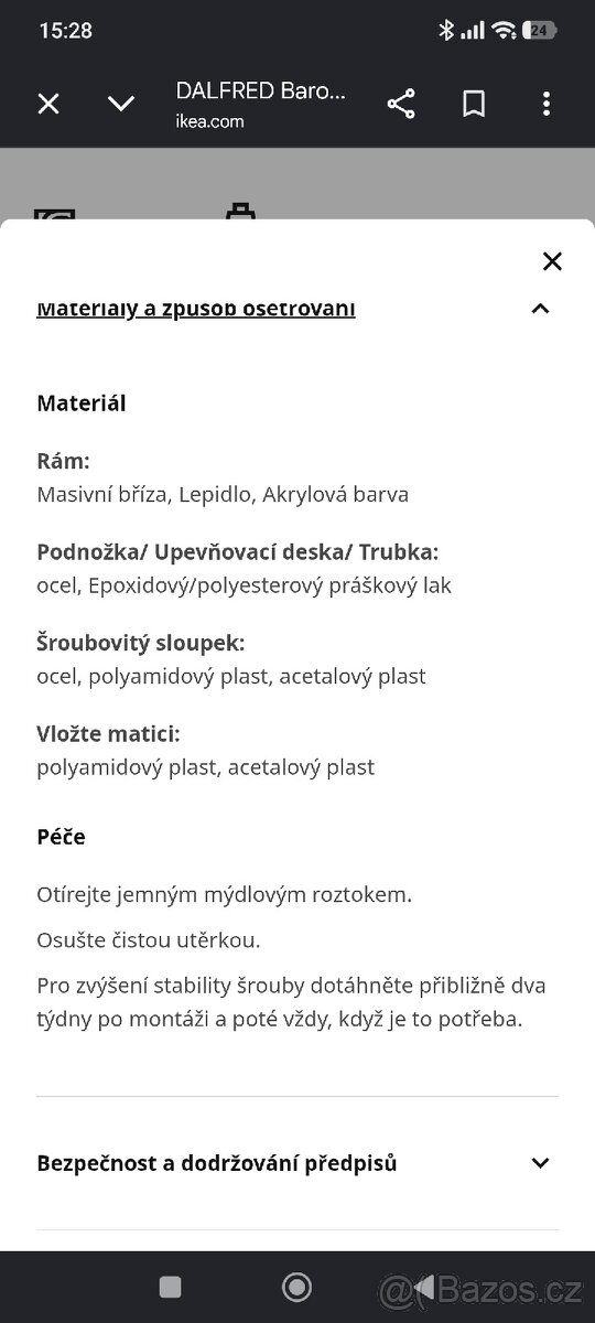 Prodám 2 barové židle IKEA - 3