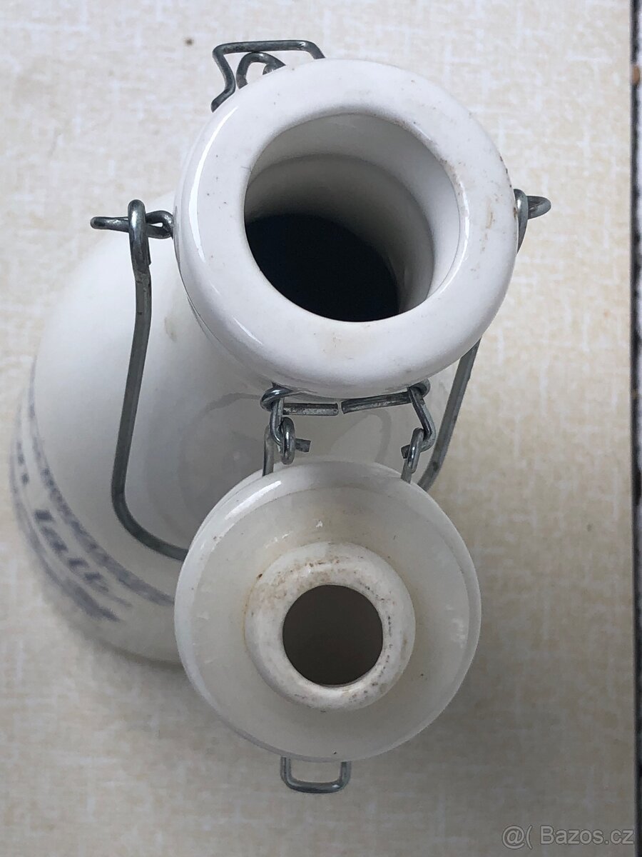 Keramická nadoba na mléko, vintage styl. - 3