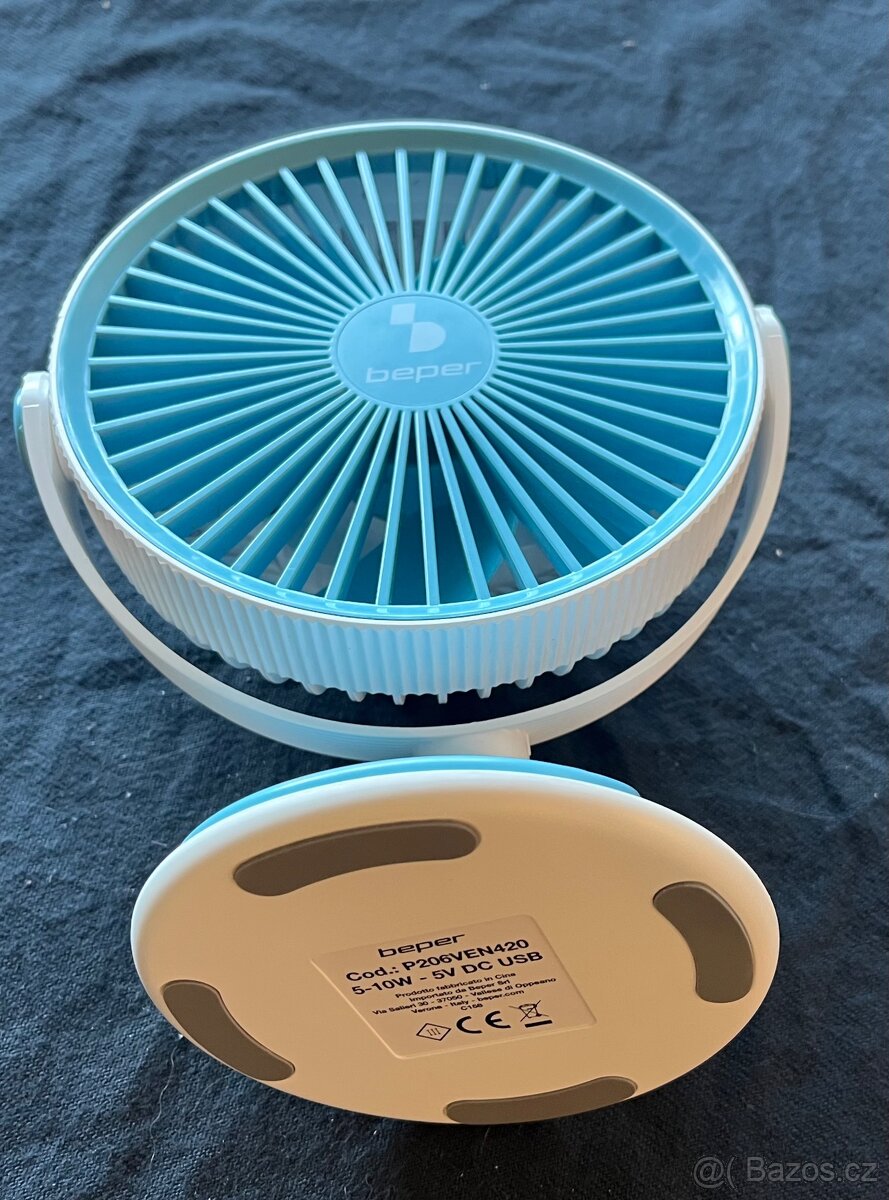 Mini USB dobíjecí klipsový ventilátor Bere - Jako nový - 3