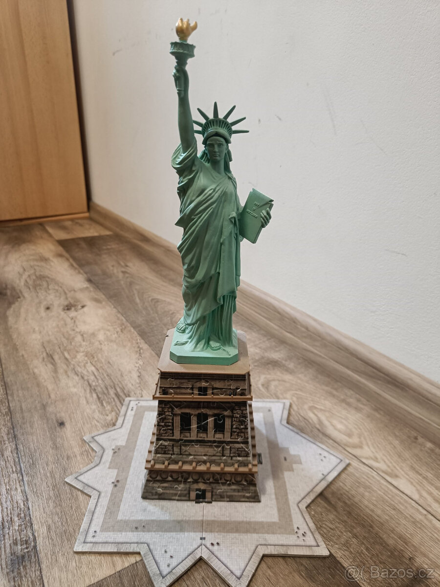 3x 3D svítící puzzle - Eiffelovka, Bigben,Socha svobody - 3