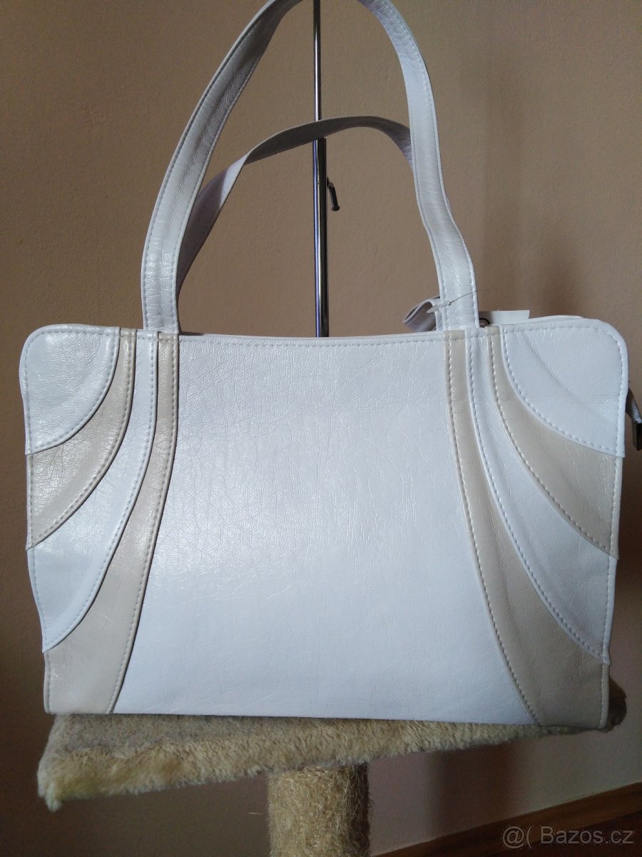 Kabelka bílo - béžová - 3