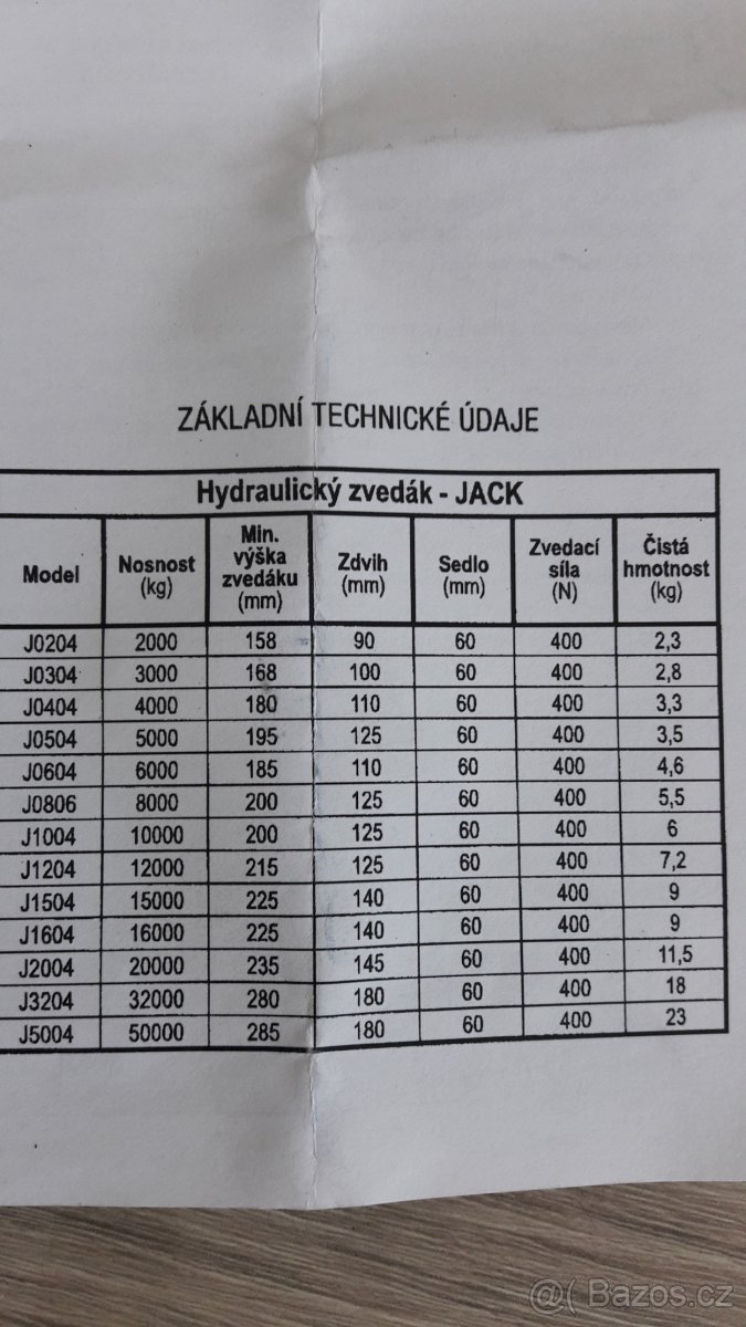 Hever - zvedák 20T-12T na Tatra - 3