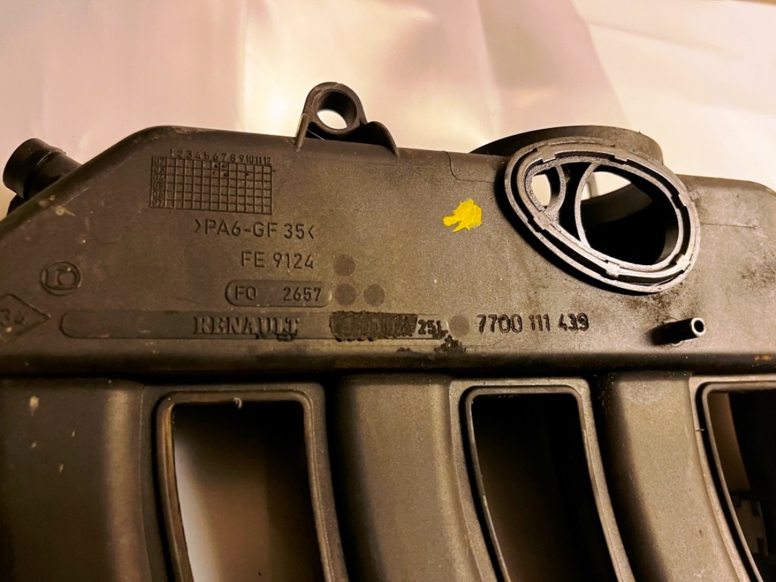 Sací potrubí RENAULT - 1.6 16V - 7700-111439 - 3