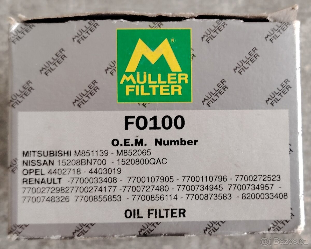 Olejový filtr - F0100 - 3