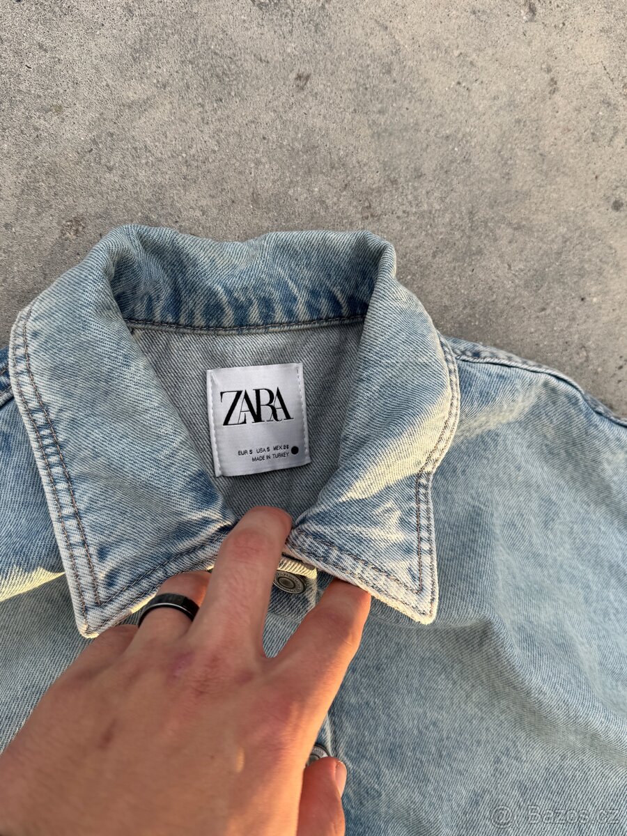 ZARA džínová bunda – světle modrá | oversized boxy - 3