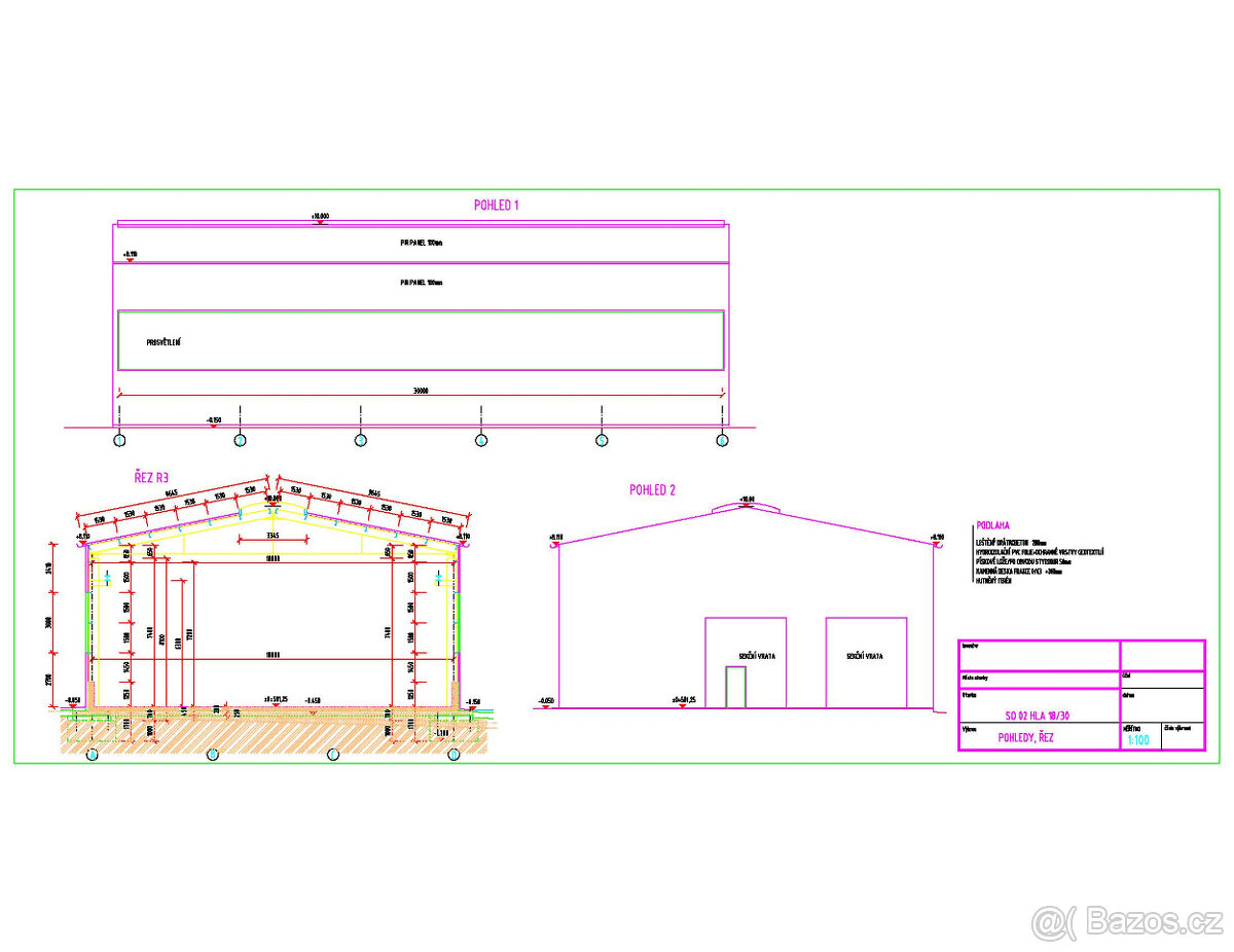 Montovaná hala HARD 18x30x7,5 - 3