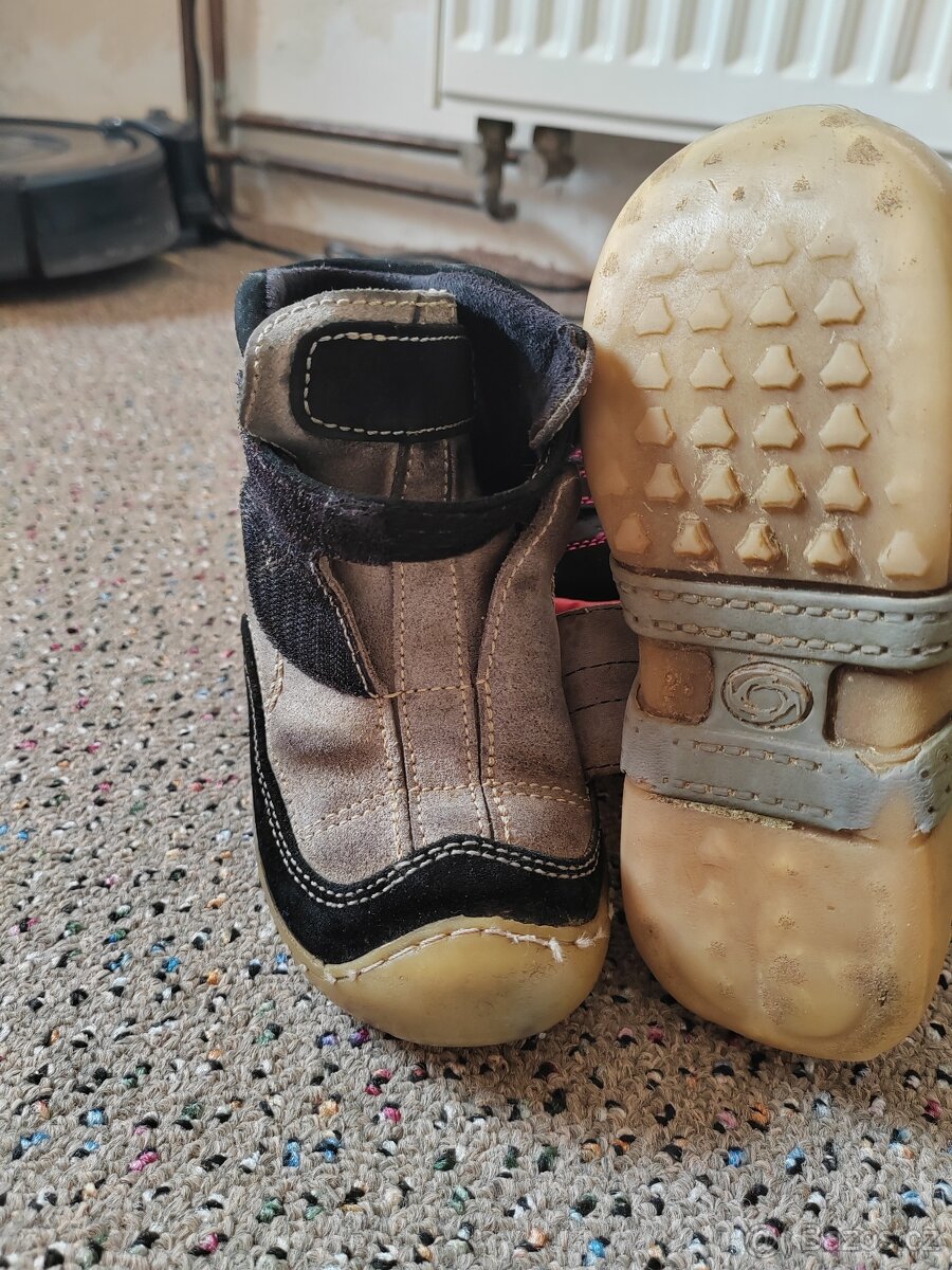 Santé - Kožené, kotníkové, celoroční boty vel.28 - 3