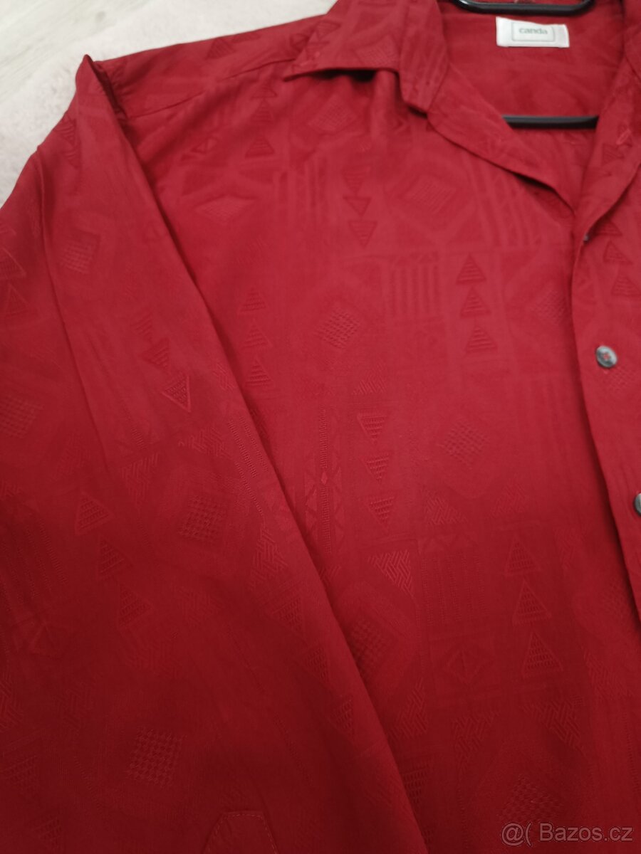 Pánská malinová vintage košile XL - 3