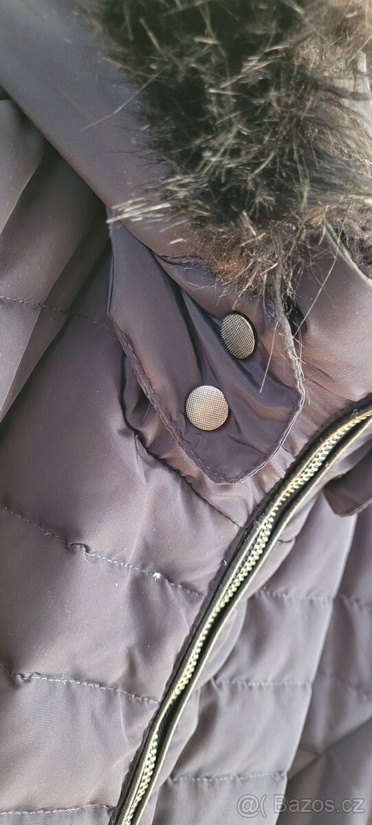 Dámská teplá péřová bunda/kabát Navy Orsay vel.42 - 3