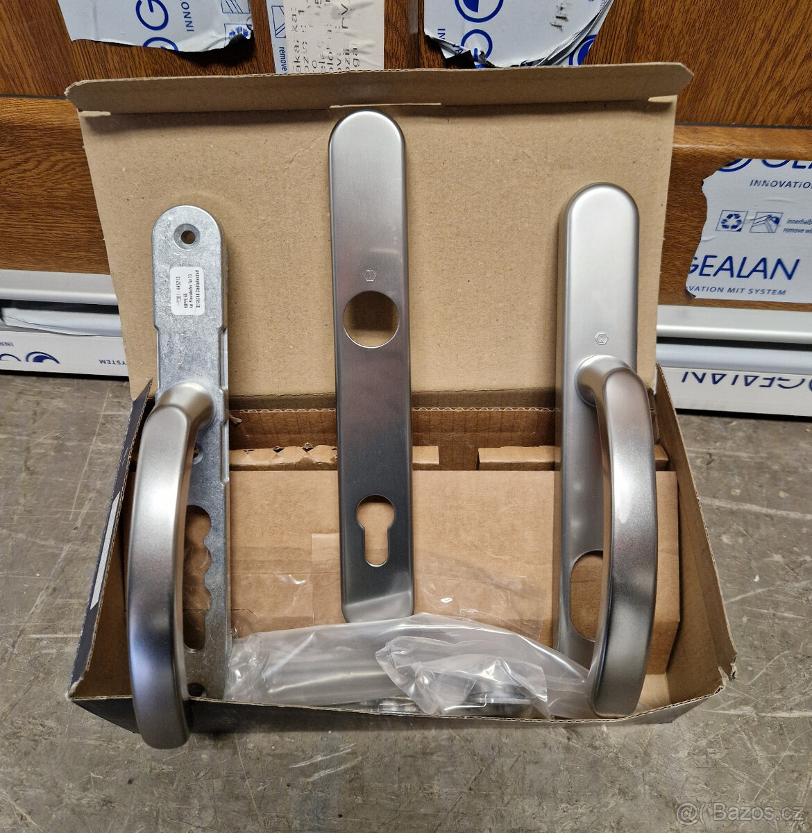 Dveře vchodové plastové Gealan dvoukřídlé zlatý dub - 3