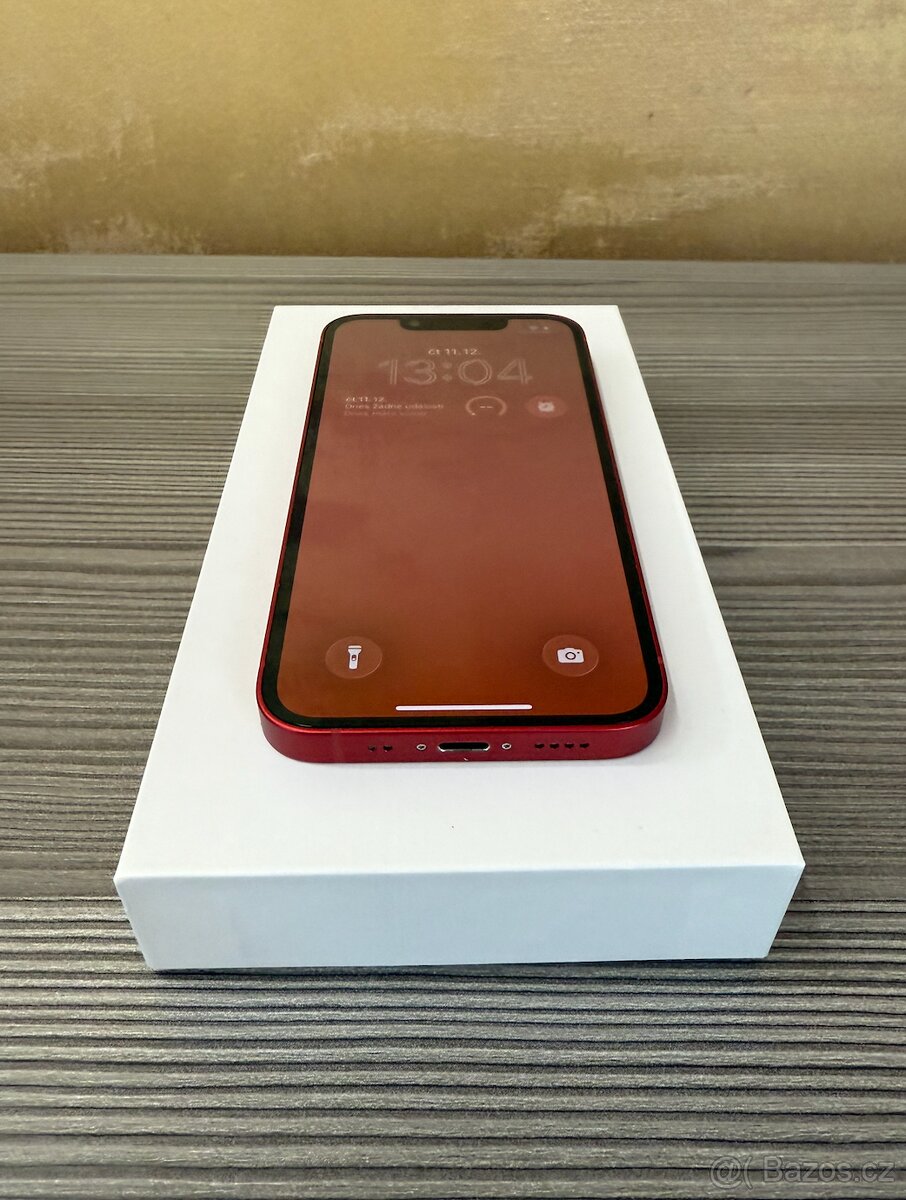 Apple iPhone 13 mini 128GB červená, baterie 100% - 3