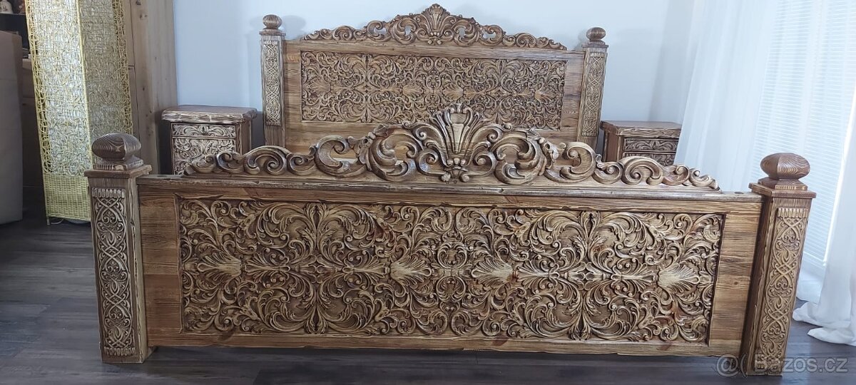 Drevená posteľ 180×200 vrátane ortopedickýchroštov - 3