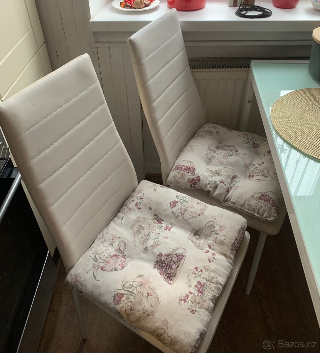 Prodám 4 kusy bílé židle - 3