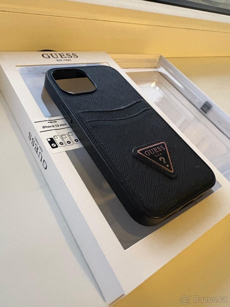 iPhone 13 Mini - černý kryt GUESS (+ zdarma průhledný Fixed) - 3