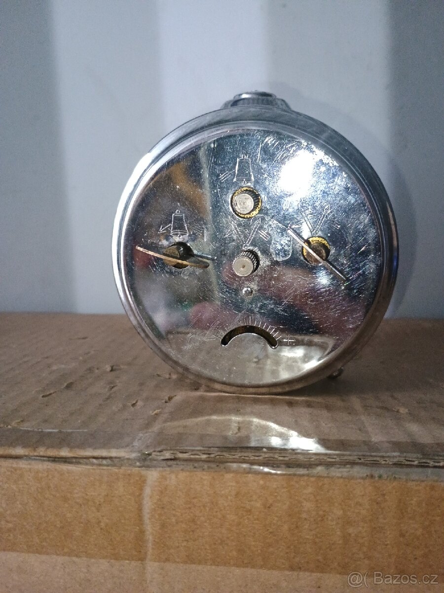 Starý budík Prim modrý - 3