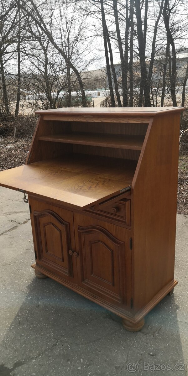 Rustikální šuplíková komoda - lze využít i jako psací stůl - 3