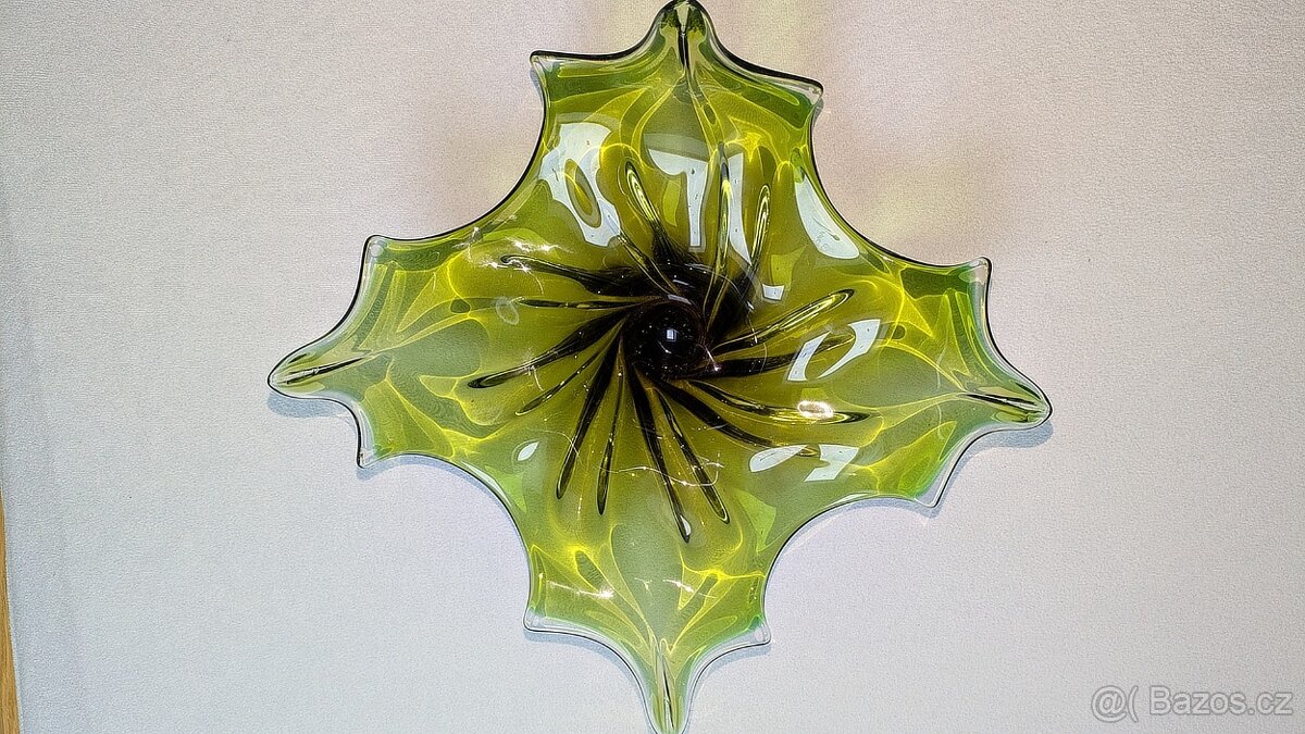 Skleněná mísa - hutní sklo - 3