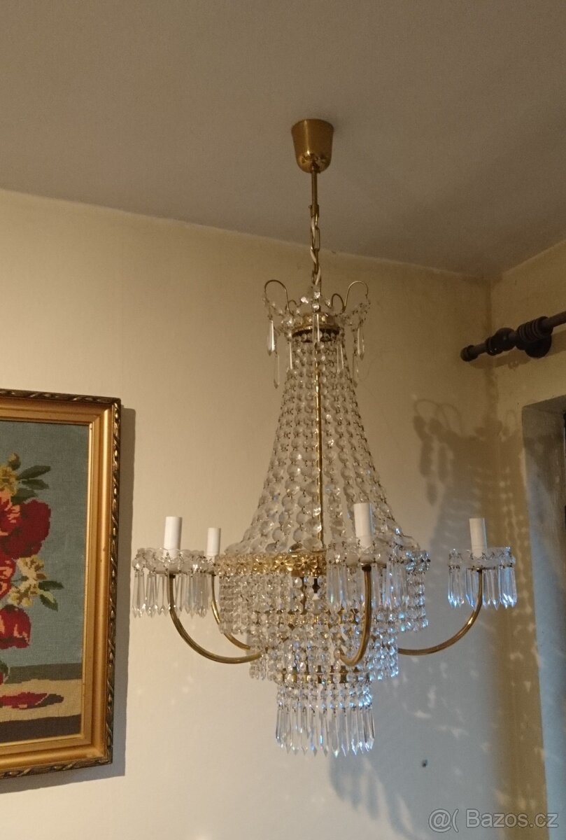 Křišťálový lustr - Jablonecké sklárny - 3