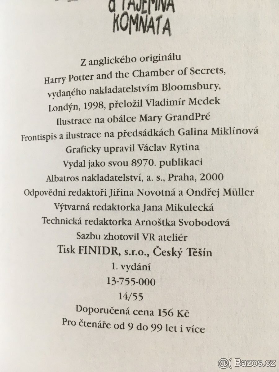 Harry Potter první vydání - 3