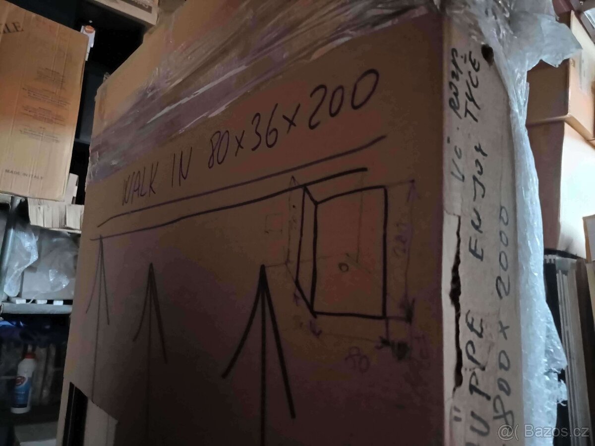 Walk in stěna HUPPE 80x36x200 cm - do L - nová - 3
