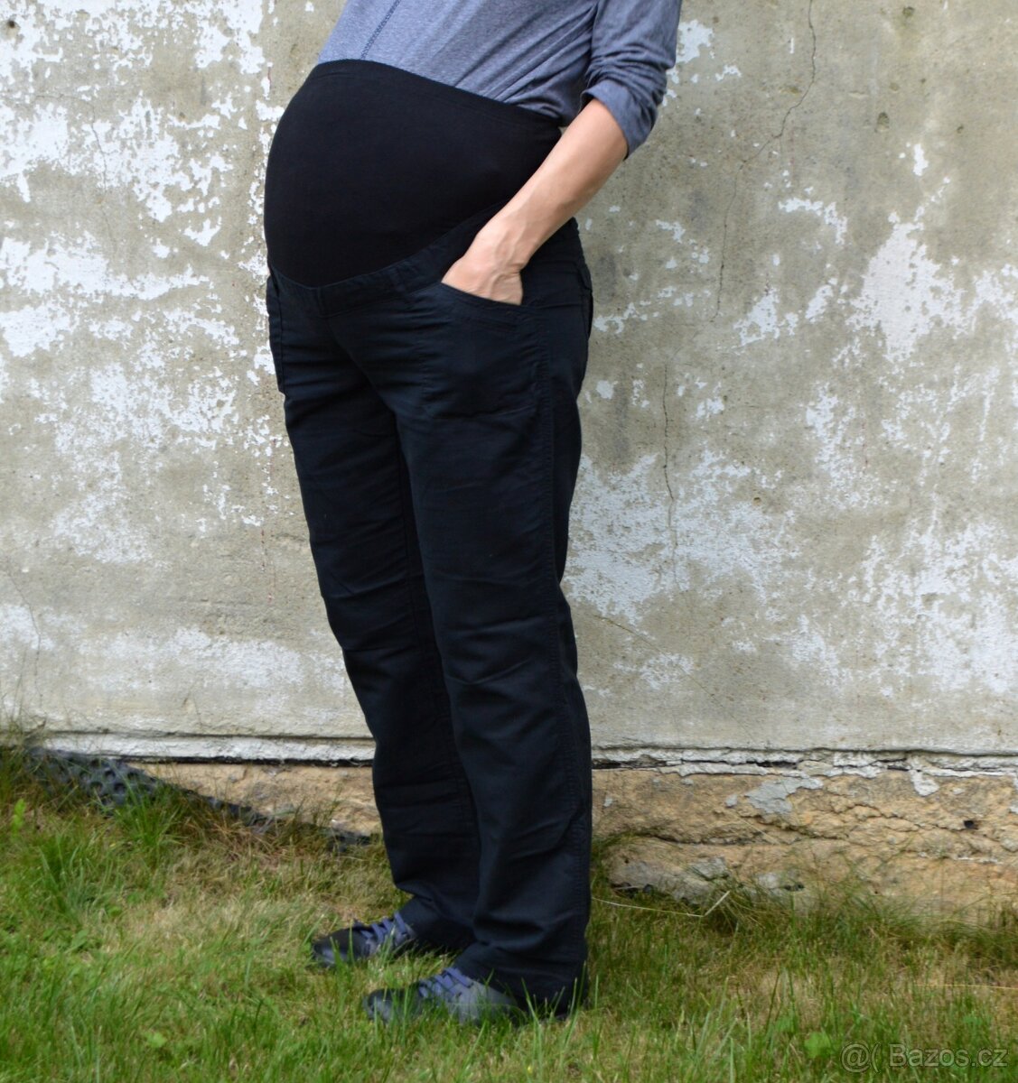 Černé těhotenské kalhoty Yessica vel. 44 - 3
