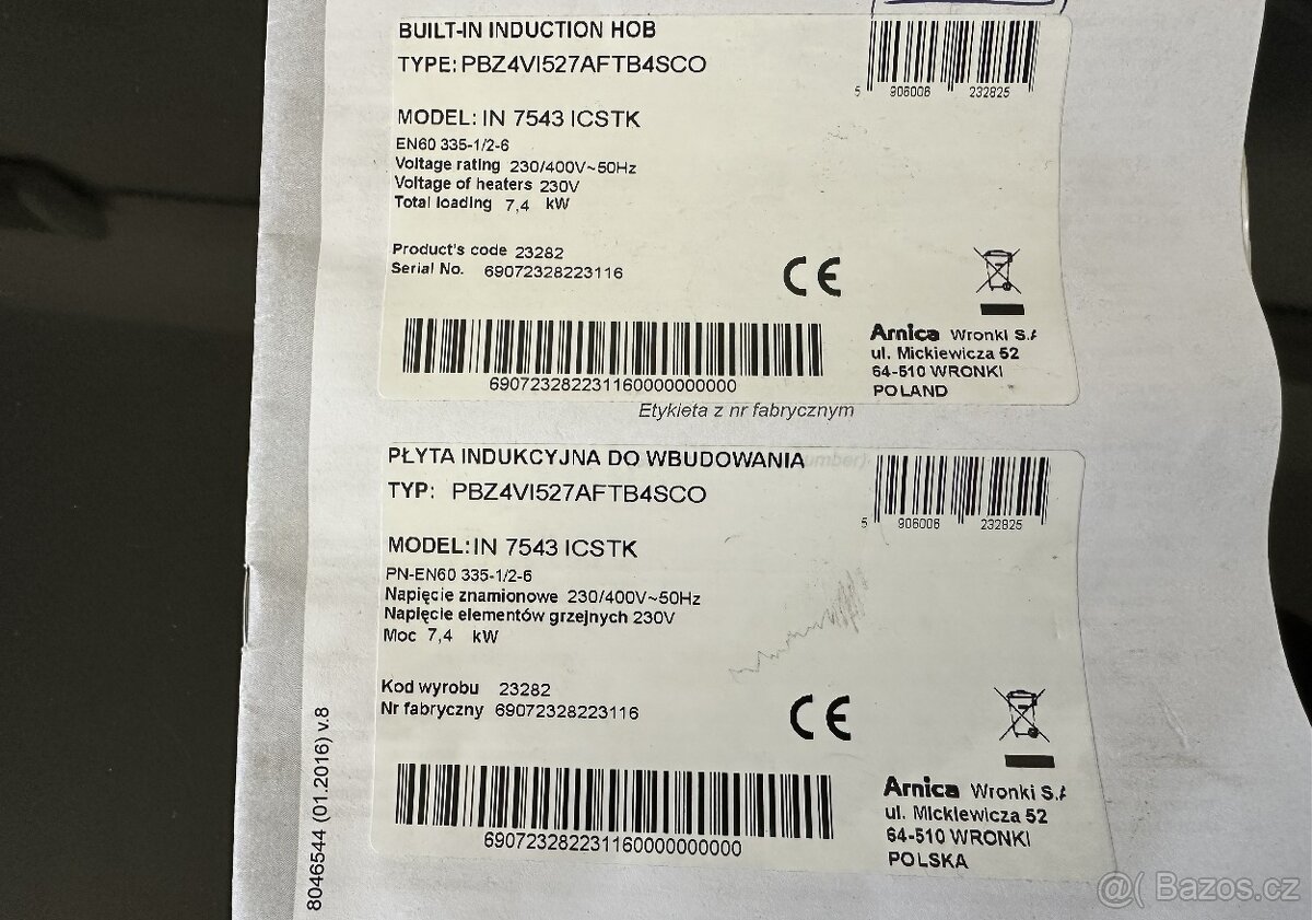 AMICA Indukční varná deska - větší 77 x 52 - TOP STAV - - 3