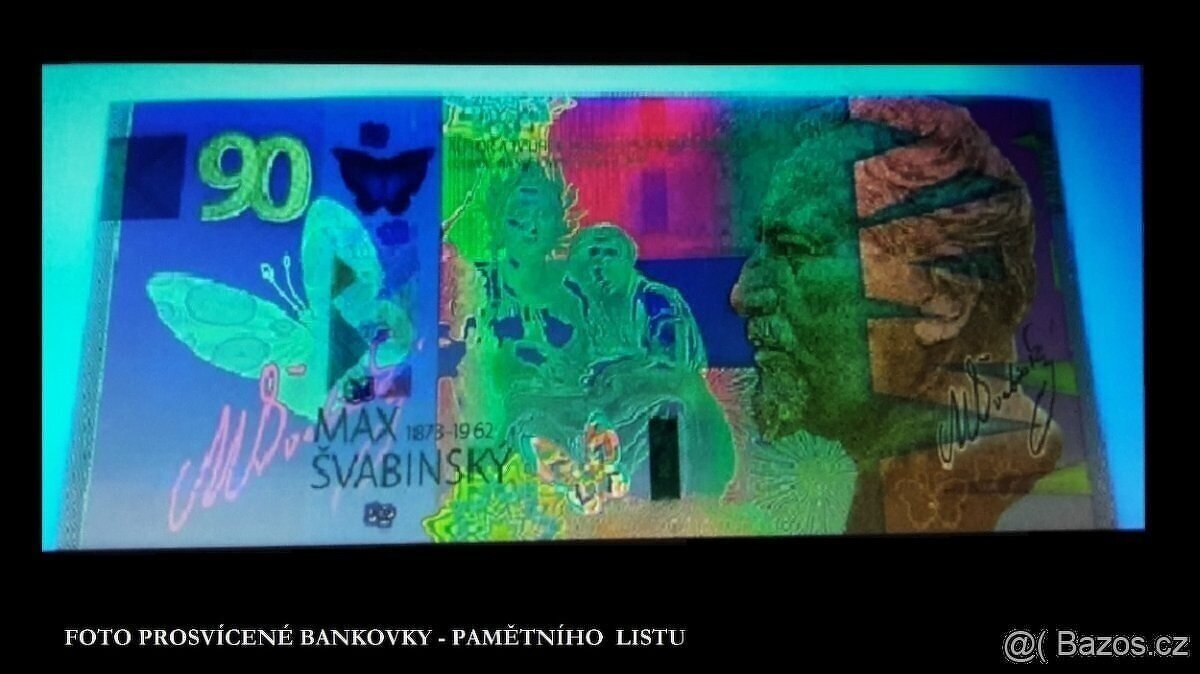 PAMĚTNÍ LIST BANKOVKY 90 LET S MAXEM ŠVABINSKÝM, STC - 3